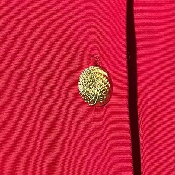 Vintage R & M Richards by Karen Kwong Red Christmas Long sleeve button up Sz 10 - Picture 4 of 9